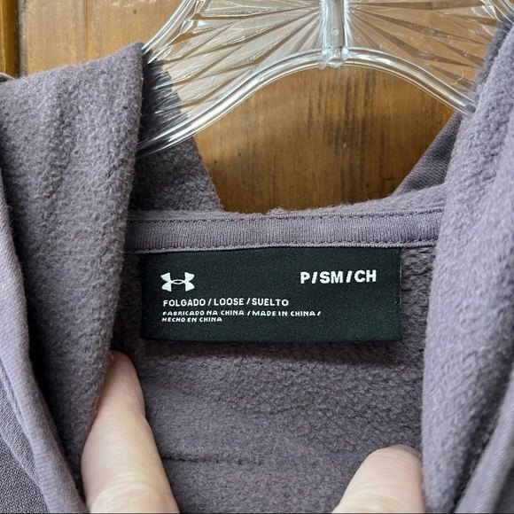 Under Armour women's small loose fit hooded sweatshirt hoodie slit pockets - Picture 5 of 5